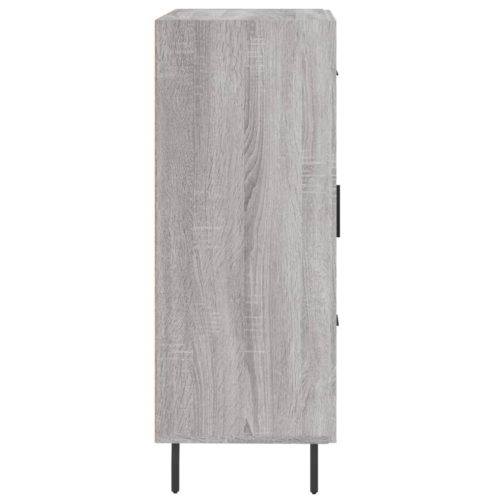 Dressoir 69,5X34X90 Cm Bewerkt Hout Eikenkleurig Grijs sonoma