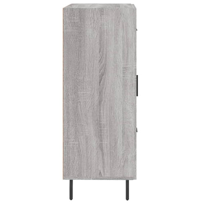 Dressoir 69,5X34X90 Cm Bewerkt Hout Eikenkleurig Grijs sonoma