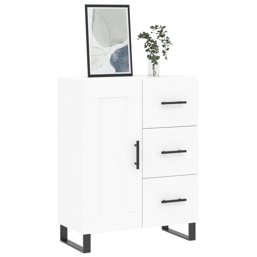 Dressoir 69,5X34X90 Cm Bewerkt Hout Wit