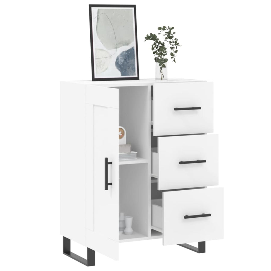 Dressoir 69,5X34X90 Cm Bewerkt Hout Wit
