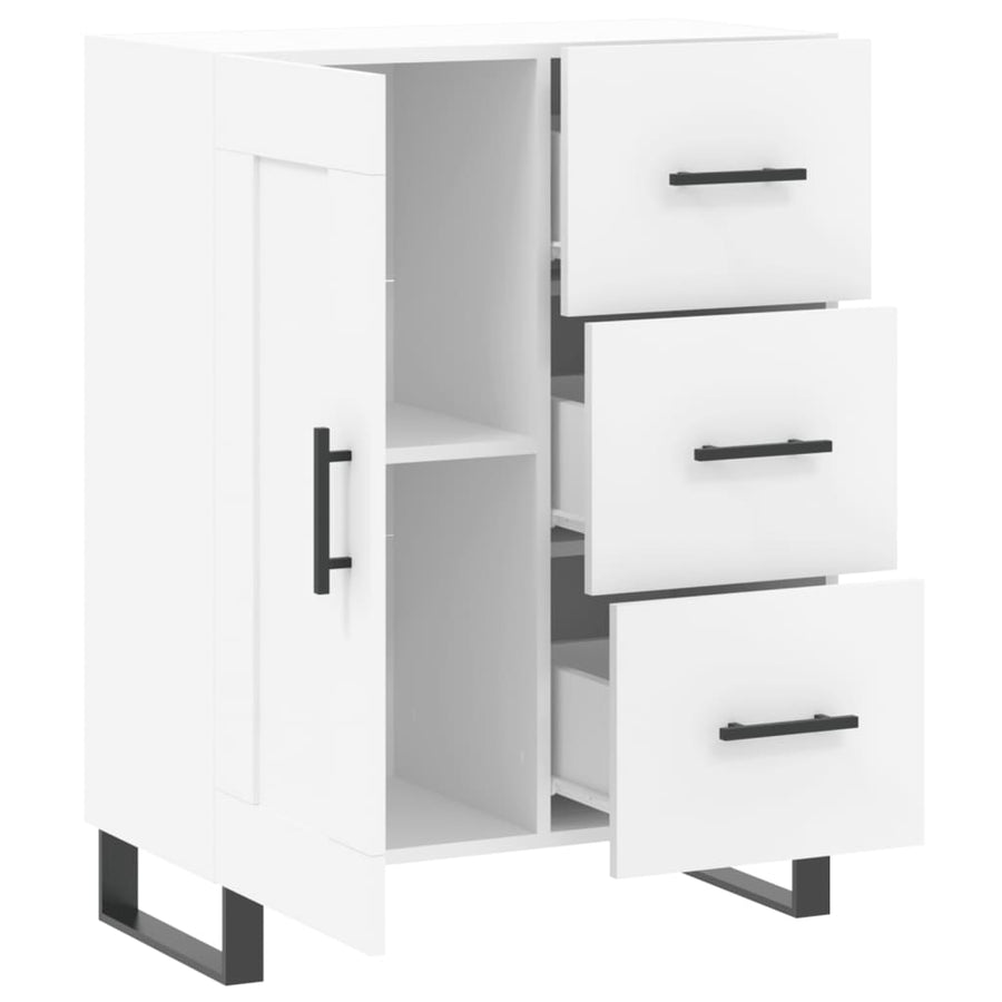 Dressoir 69,5X34X90 Cm Bewerkt Hout Wit