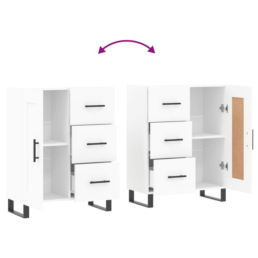 Dressoir 69,5X34X90 Cm Bewerkt Hout Wit