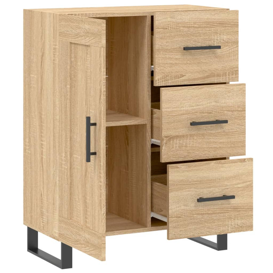Dressoir 69,5X34X90 Cm Bewerkt Hout Kleurig Sonoma eiken