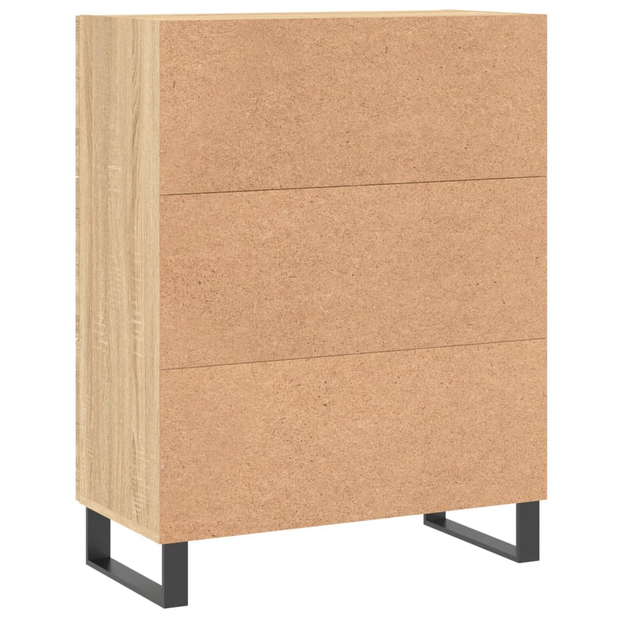 Dressoir 69,5X34X90 Cm Bewerkt Hout Kleurig Sonoma eiken
