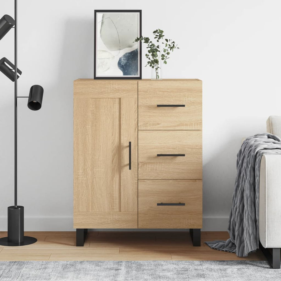 Dressoir 69,5X34X90 Cm Bewerkt Hout Kleurig Sonoma eiken