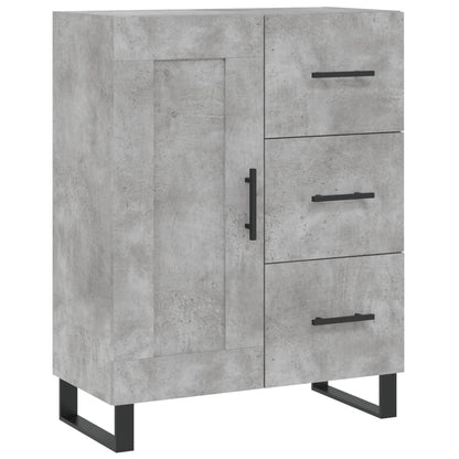 Dressoir 69,5X34X90 Cm Bewerkt Hout Betongrijs