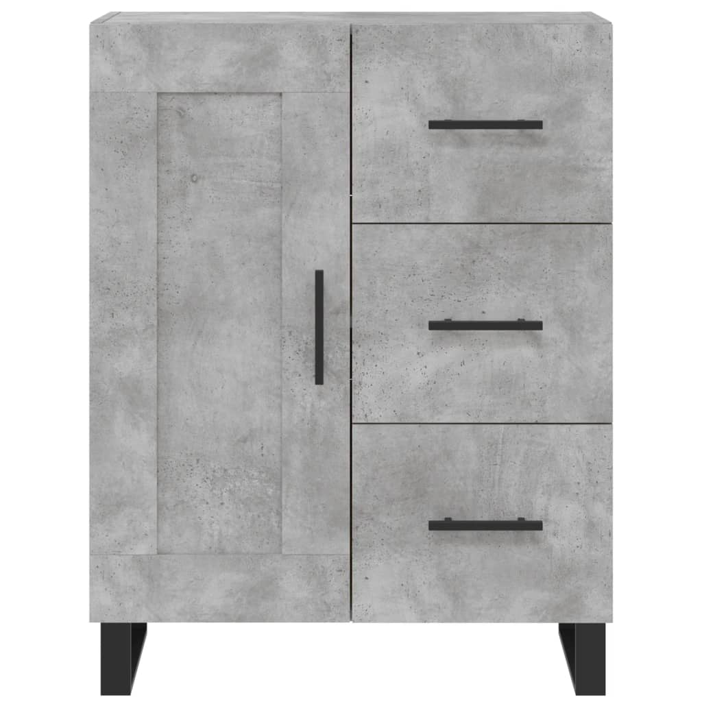 Dressoir 69,5X34X90 Cm Bewerkt Hout Betongrijs