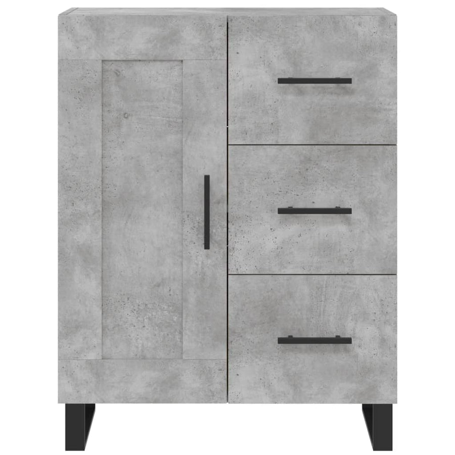Dressoir 69,5X34X90 Cm Bewerkt Hout Betongrijs