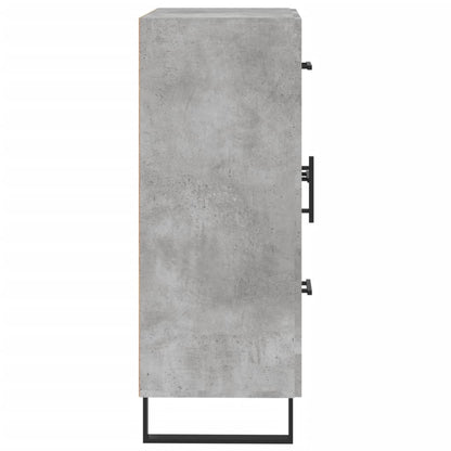 Dressoir 69,5X34X90 Cm Bewerkt Hout Betongrijs