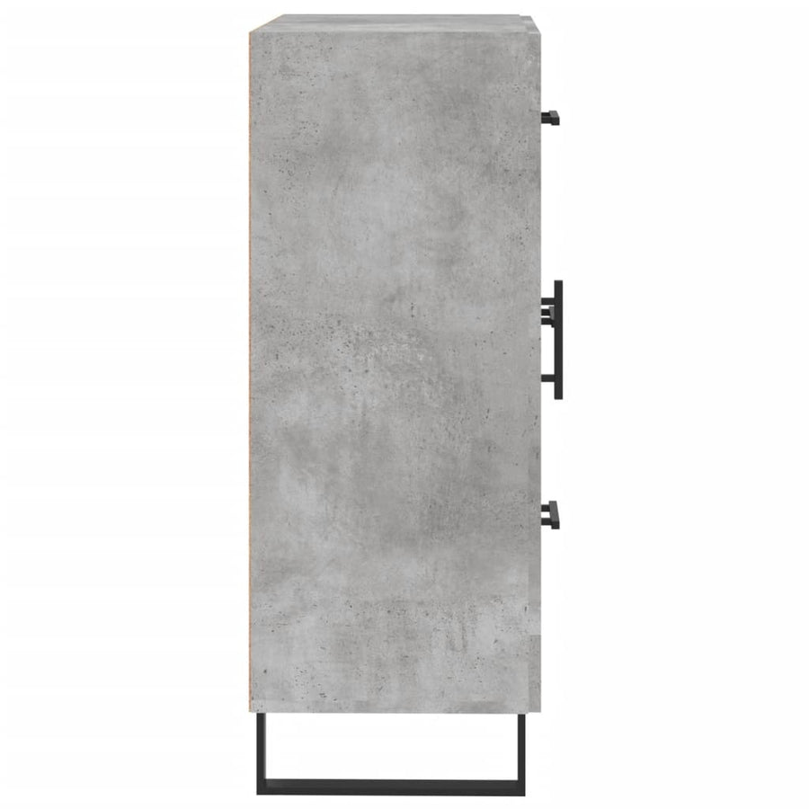 Dressoir 69,5X34X90 Cm Bewerkt Hout Betongrijs