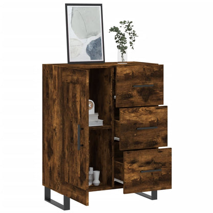 Dressoir 69,5X34X90 Cm Bewerkt Hout Kleurig Gerookt eiken