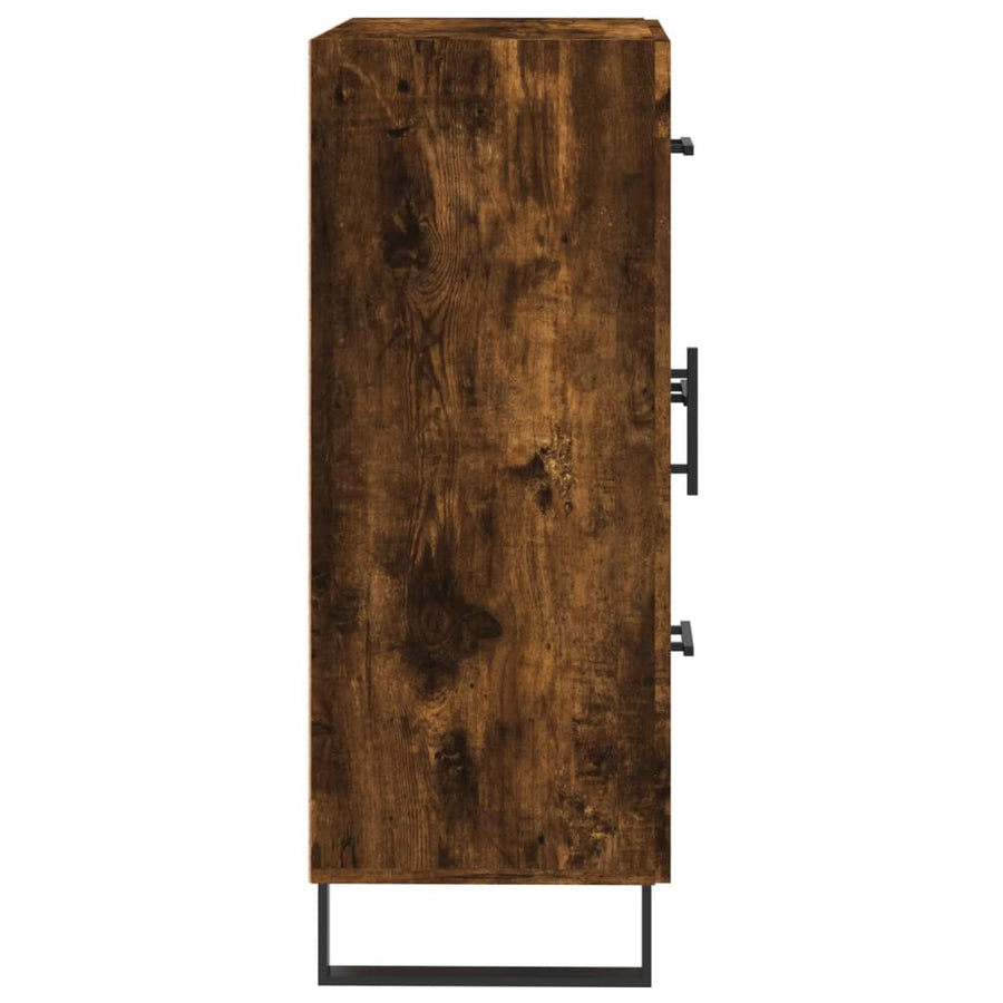 Dressoir 69,5X34X90 Cm Bewerkt Hout Kleurig Gerookt eiken