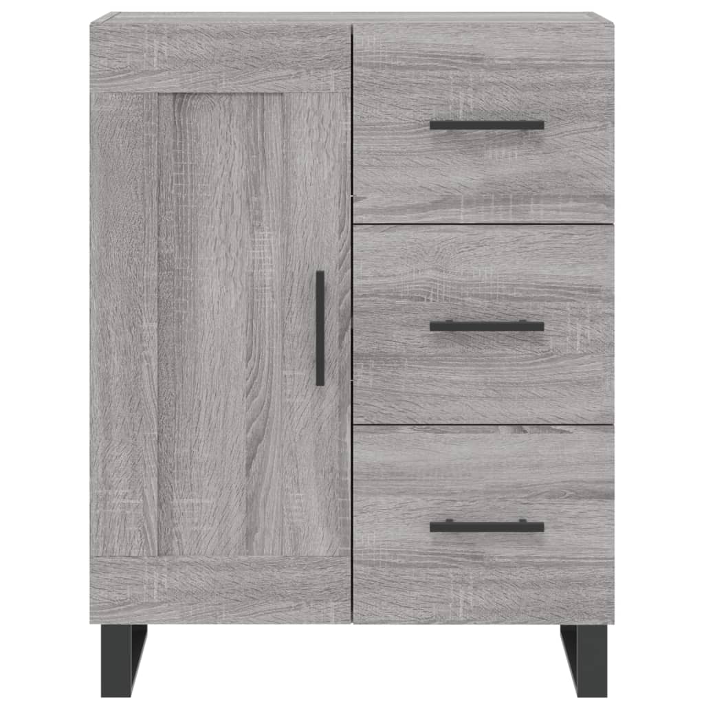 Dressoir 69,5x34x90 cm bewerkt hout grijs sonoma eikenkleurig