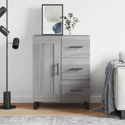 Dressoir 69,5x34x90 cm bewerkt hout grijs sonoma eikenkleurig