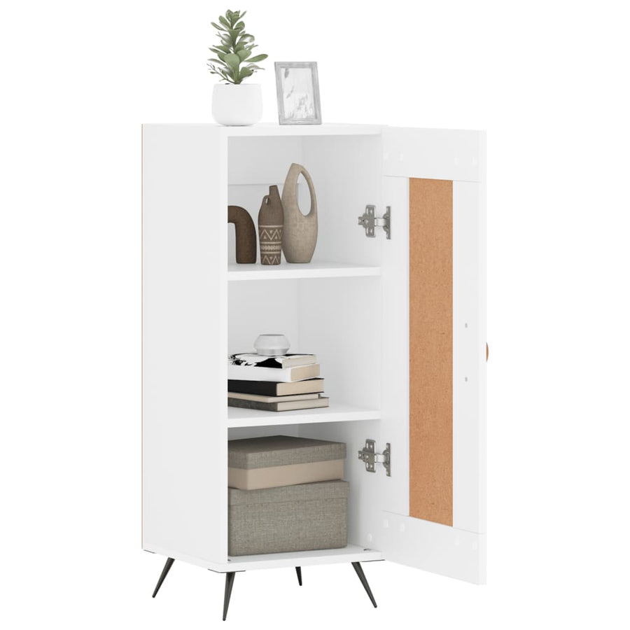 Dressoir 34,5X34X90 Cm Bewerkt Hout Wit