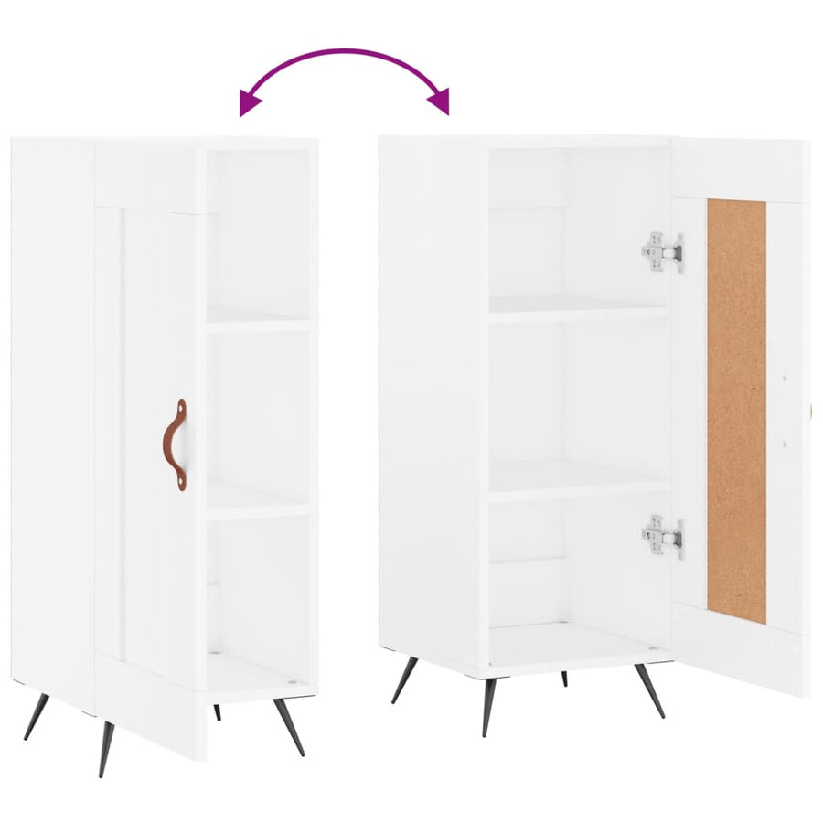 Dressoir 34,5X34X90 Cm Bewerkt Hout Wit
