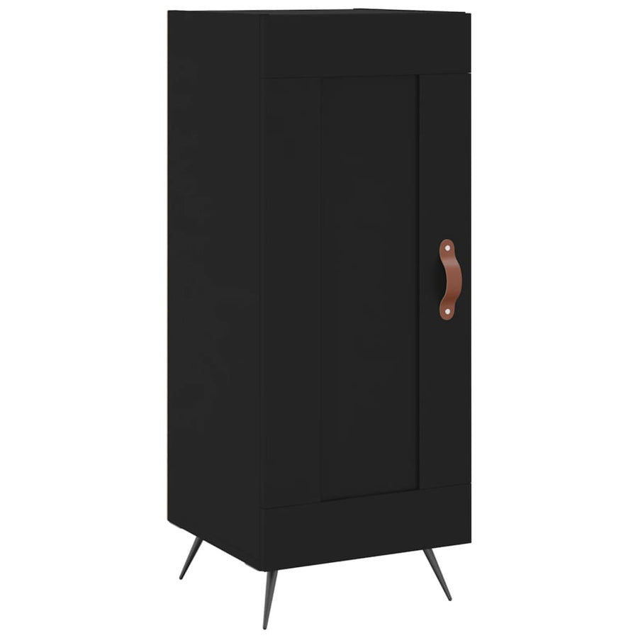 Dressoir 34,5X34X90 Cm Bewerkt Hout Zwart