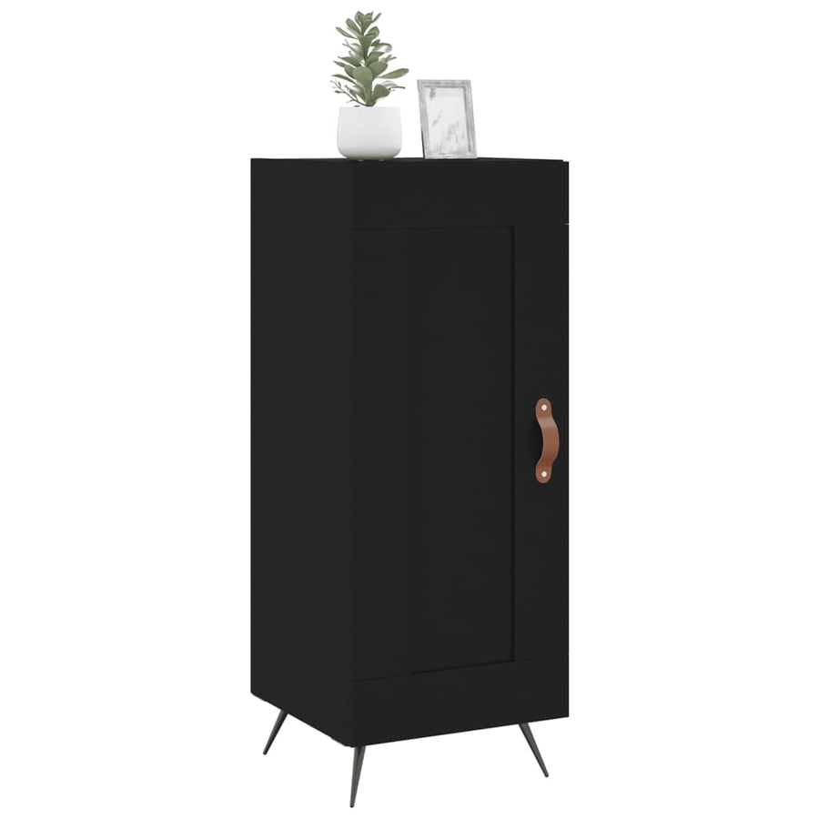 Dressoir 34,5X34X90 Cm Bewerkt Hout Zwart