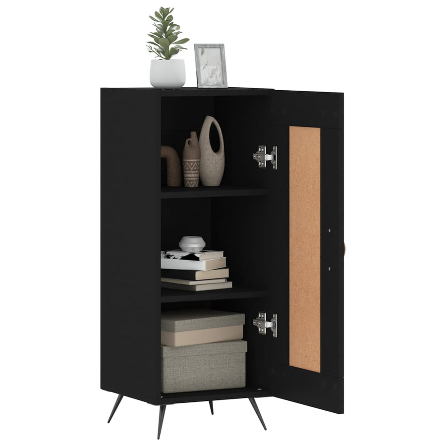 Dressoir 34,5X34X90 Cm Bewerkt Hout Zwart