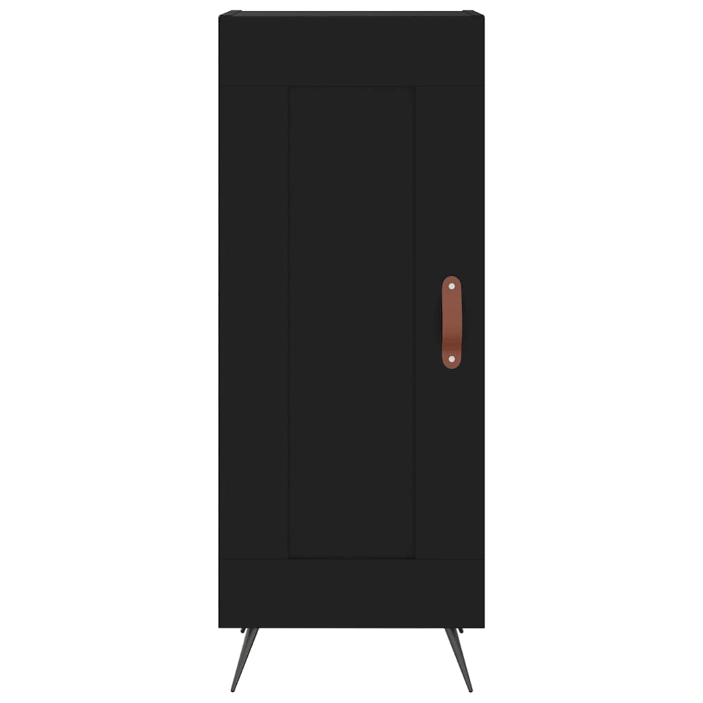 Dressoir 34,5X34X90 Cm Bewerkt Hout Zwart