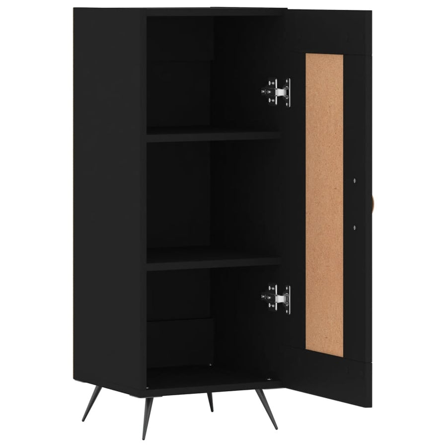 Dressoir 34,5X34X90 Cm Bewerkt Hout Zwart