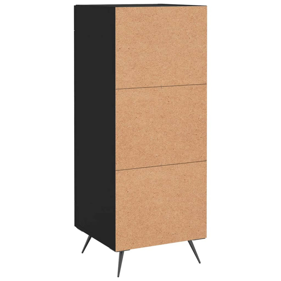 Dressoir 34,5X34X90 Cm Bewerkt Hout Zwart