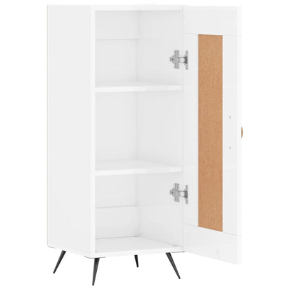 Dressoir 34,5X34X90 Cm Bewerkt Hout Hoogglans Wit