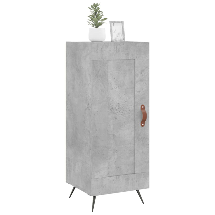 Dressoir 34,5X34X90 Cm Bewerkt Hout Betongrijs