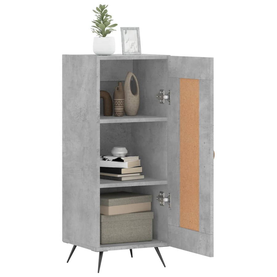 Dressoir 34,5X34X90 Cm Bewerkt Hout Betongrijs