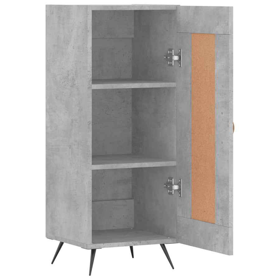 Dressoir 34,5X34X90 Cm Bewerkt Hout Betongrijs
