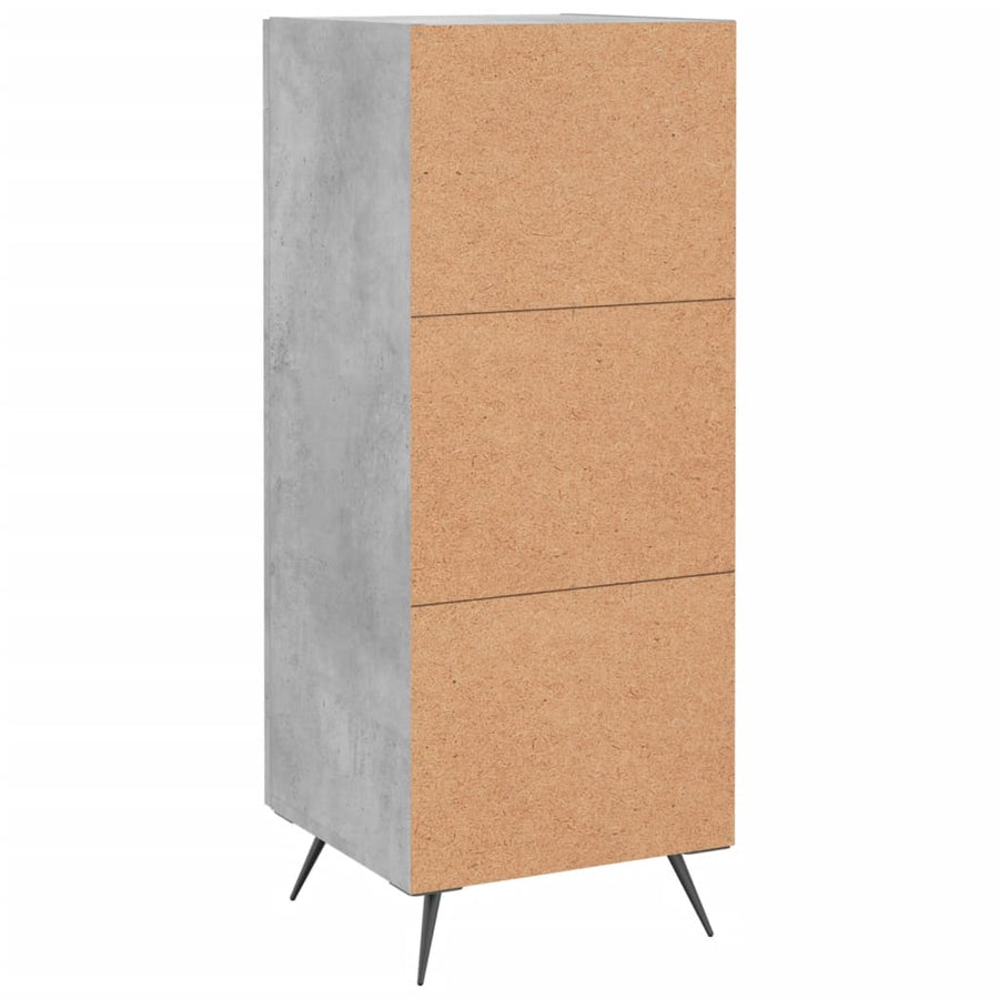 Dressoir 34,5X34X90 Cm Bewerkt Hout Betongrijs