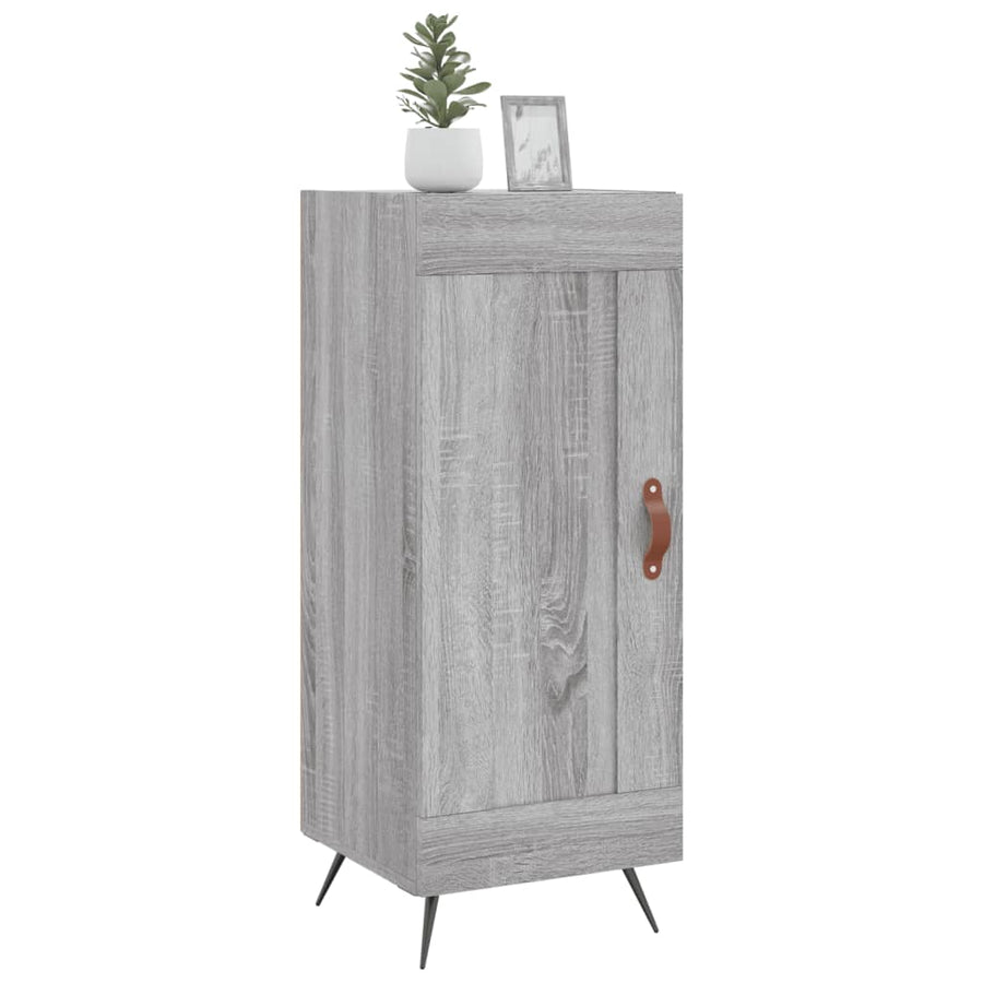 Dressoir 34,5X34X90 Cm Bewerkt Hout Grijs Sonoma Eikenkleurig