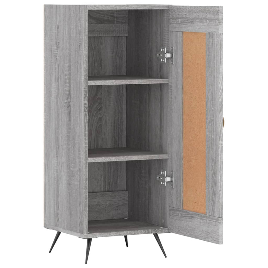 Dressoir 34,5X34X90 Cm Bewerkt Hout Grijs Sonoma Eikenkleurig