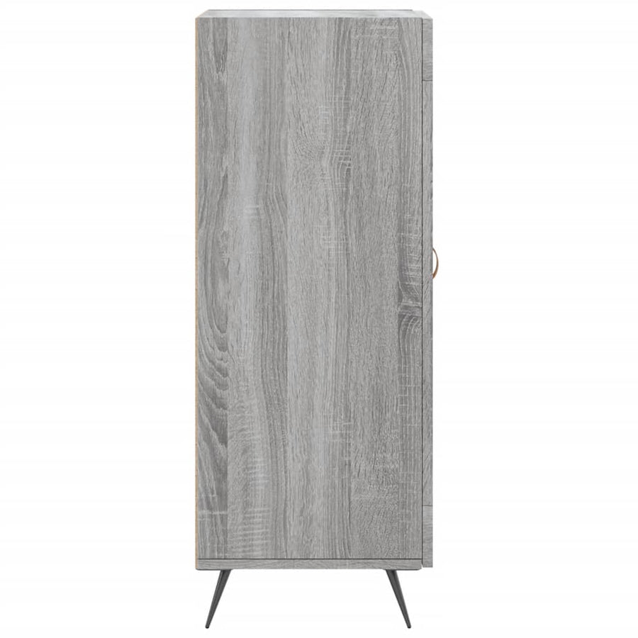 Dressoir 34,5X34X90 Cm Bewerkt Hout Grijs Sonoma Eikenkleurig