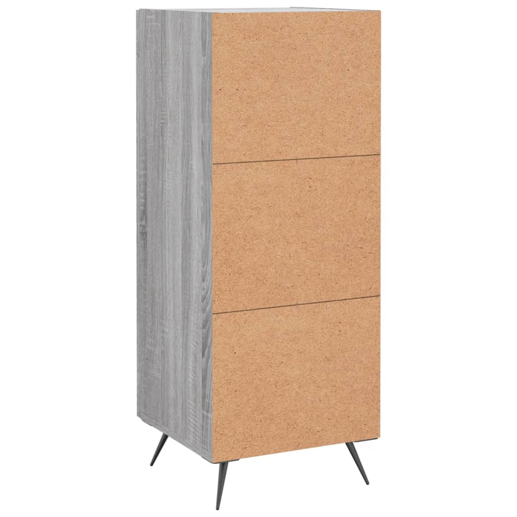 Dressoir 34,5X34X90 Cm Bewerkt Hout Grijs Sonoma Eikenkleurig