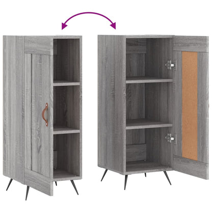 Dressoir 34,5X34X90 Cm Bewerkt Hout Grijs Sonoma Eikenkleurig