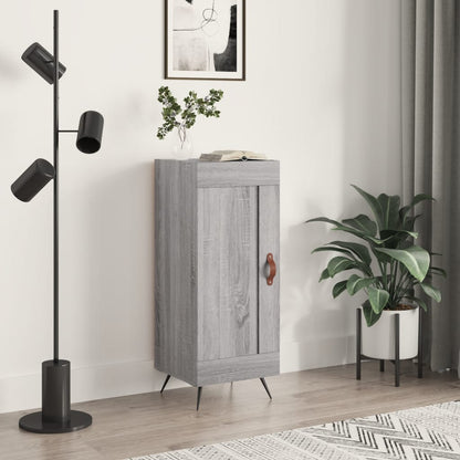 Dressoir 34,5X34X90 Cm Bewerkt Hout Grijs Sonoma Eikenkleurig