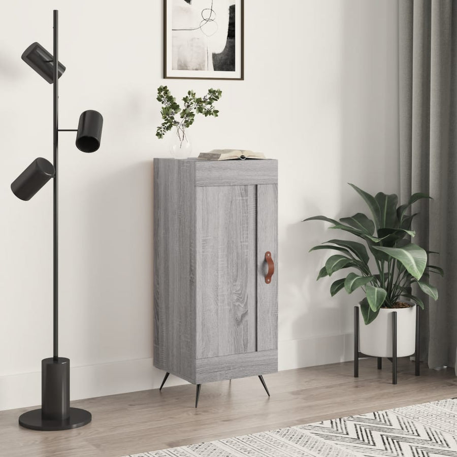 Dressoir 34,5X34X90 Cm Bewerkt Hout Grijs Sonoma Eikenkleurig
