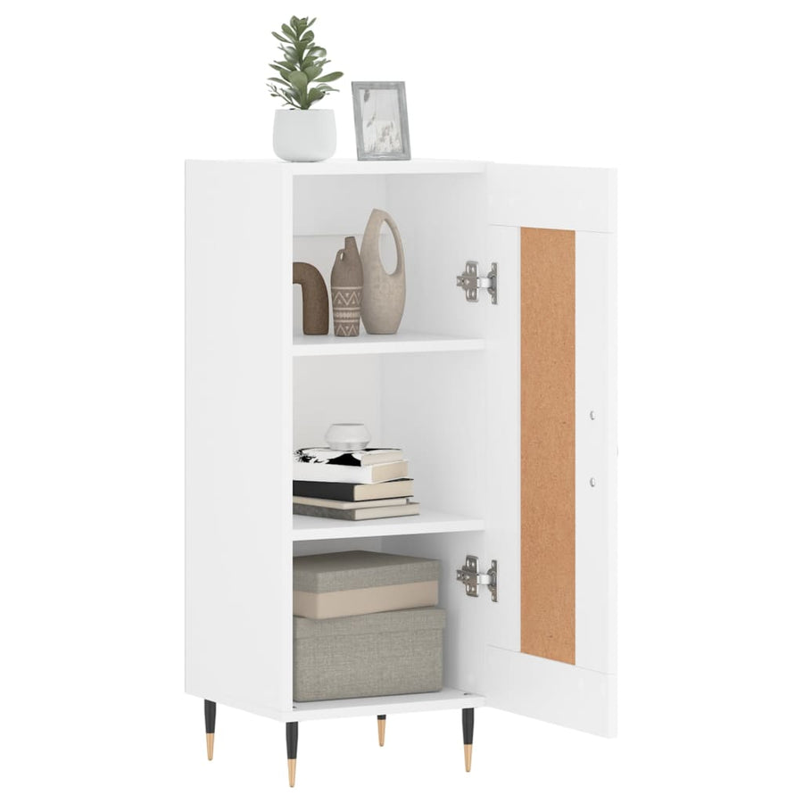 Dressoir 34,5X34X90 Cm Bewerkt Hout Wit