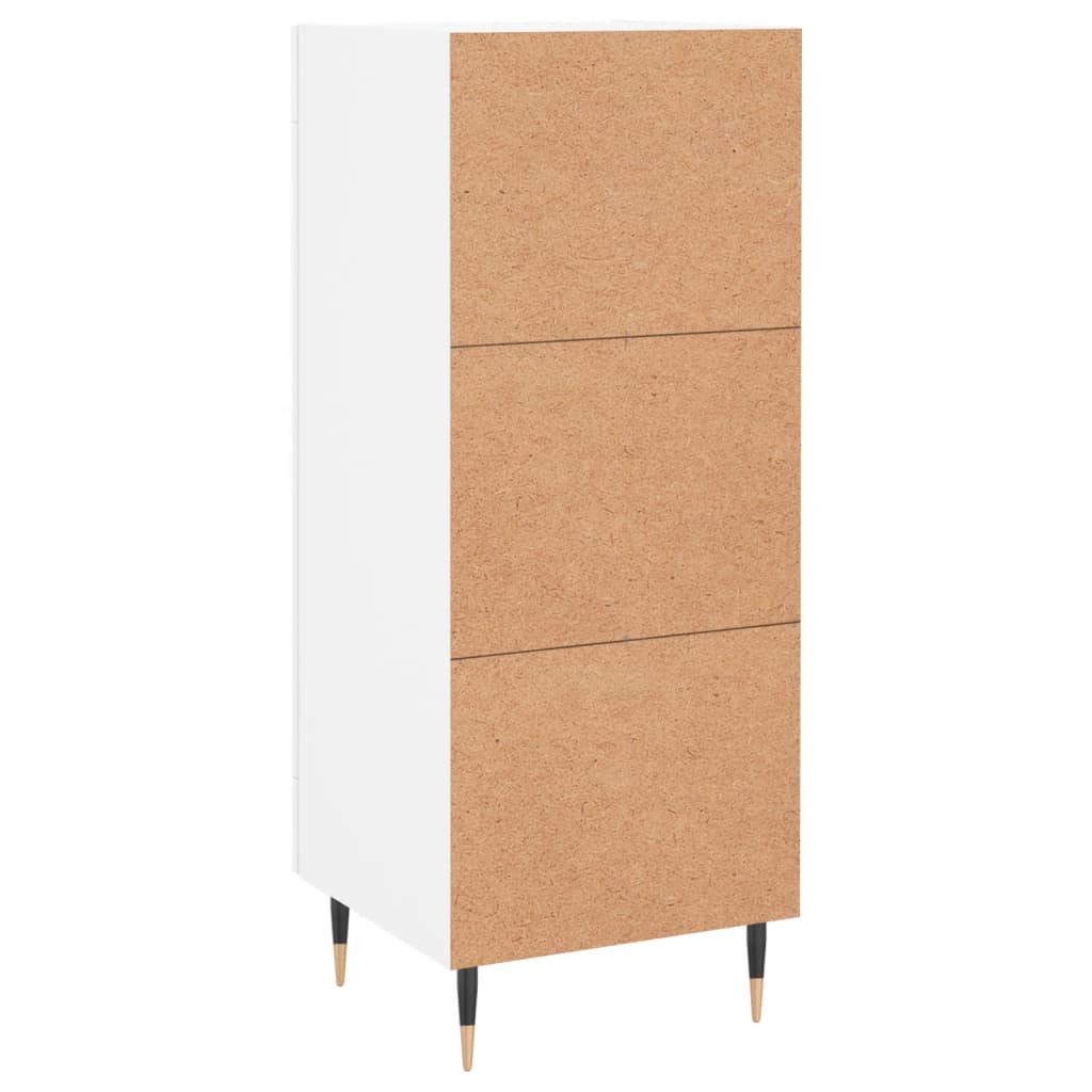Dressoir 34,5X34X90 Cm Bewerkt Hout Wit