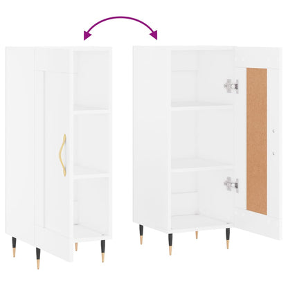 Dressoir 34,5X34X90 Cm Bewerkt Hout Wit