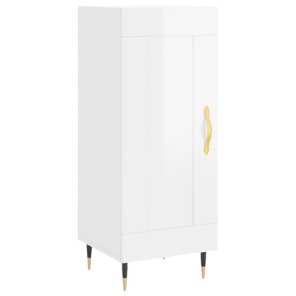 Dressoir 34,5X34X90 Cm Bewerkt Hout Hoogglans Wit
