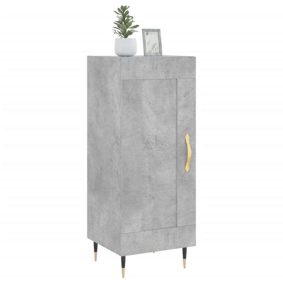 Dressoir 34,5X34X90 Cm Bewerkt Hout Betongrijs