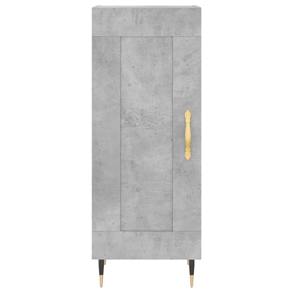 Dressoir 34,5X34X90 Cm Bewerkt Hout Betongrijs