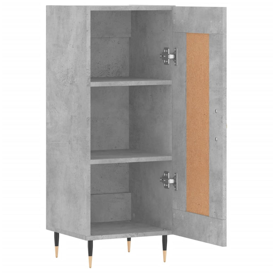Dressoir 34,5X34X90 Cm Bewerkt Hout Betongrijs