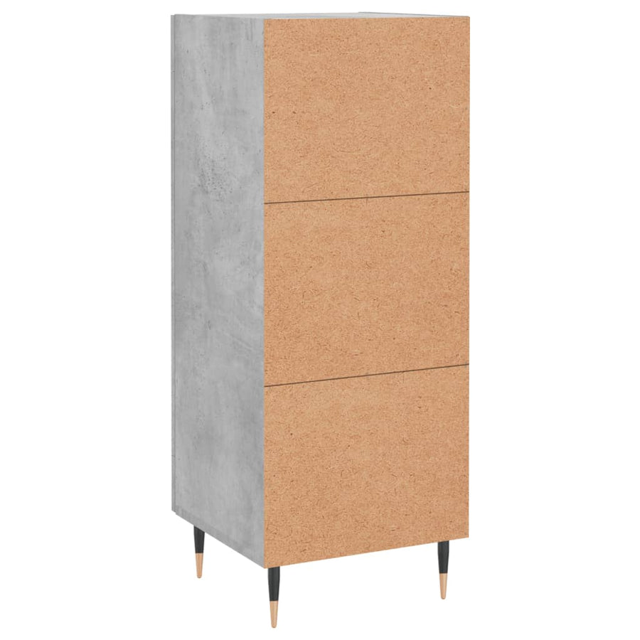 Dressoir 34,5X34X90 Cm Bewerkt Hout Betongrijs