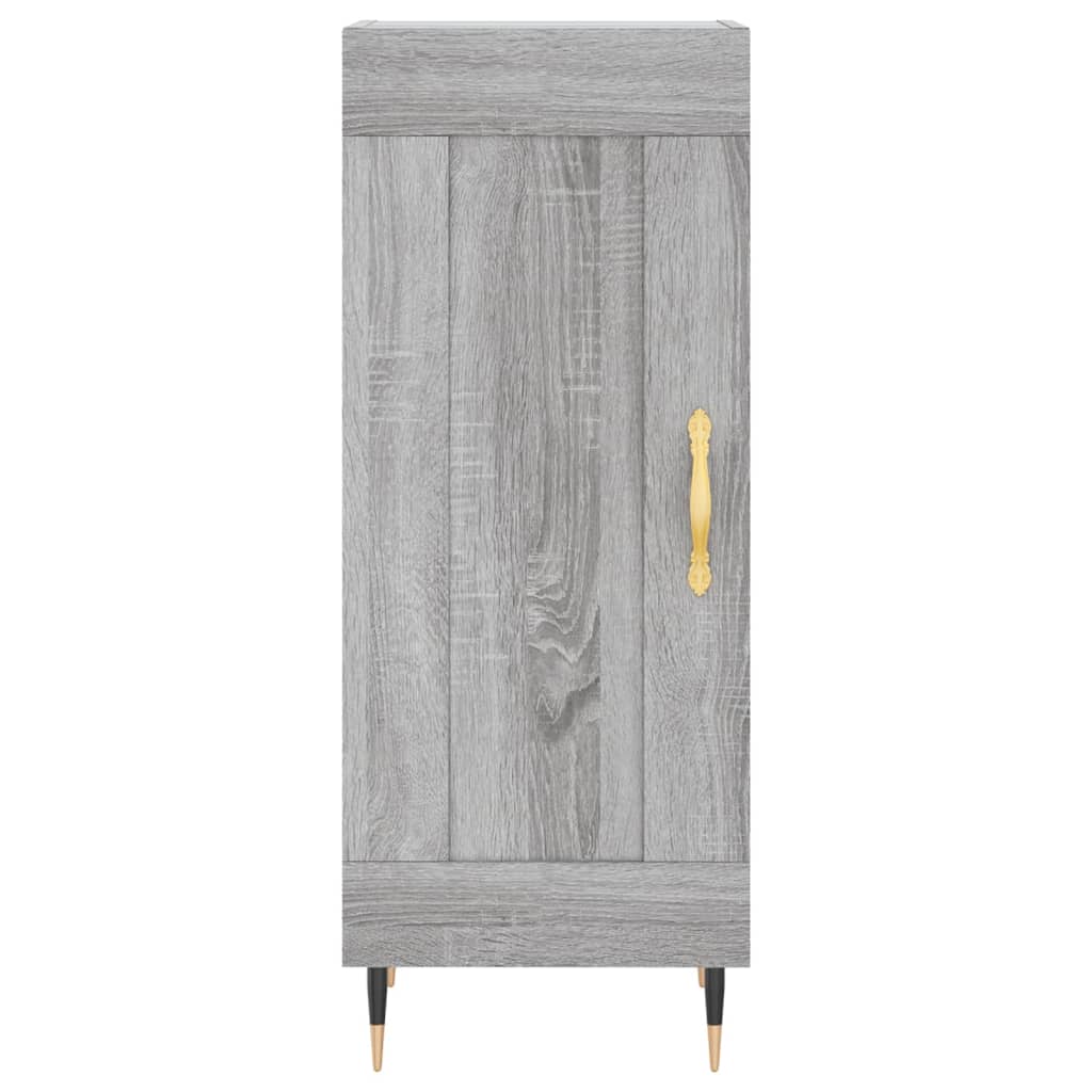Dressoir 34,5X34X90 Cm Bewerkt Hout Grijs Sonoma Eikenkleurig