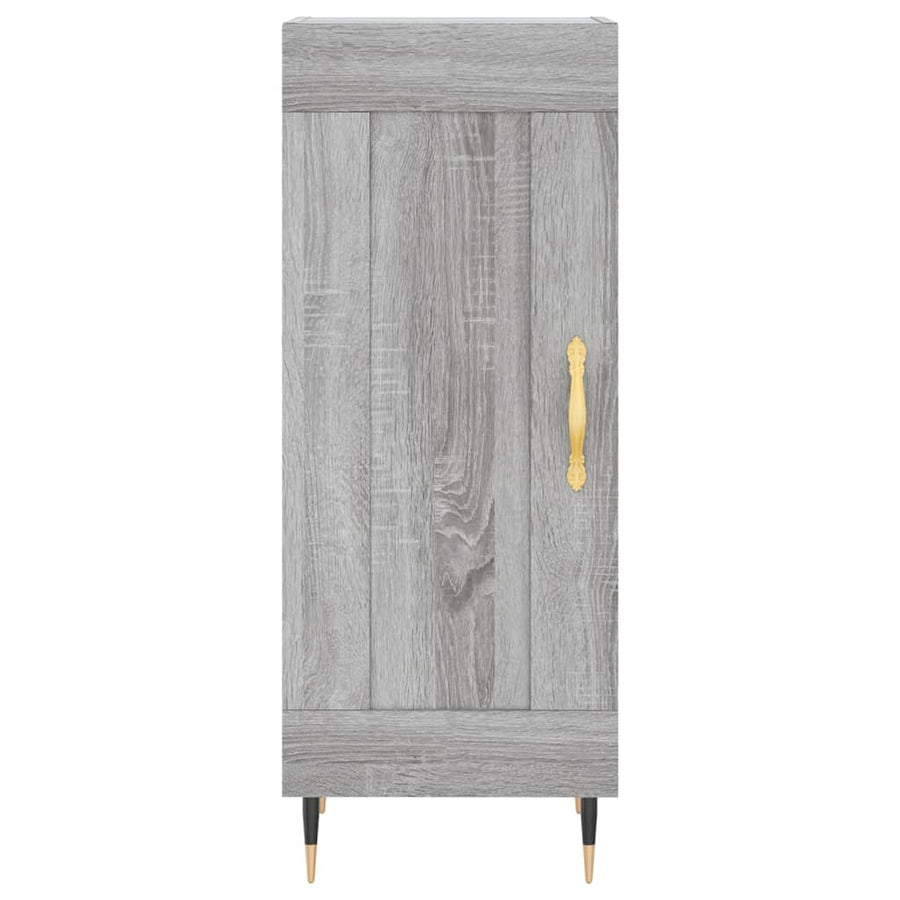 Dressoir 34,5X34X90 Cm Bewerkt Hout Grijs Sonoma Eikenkleurig