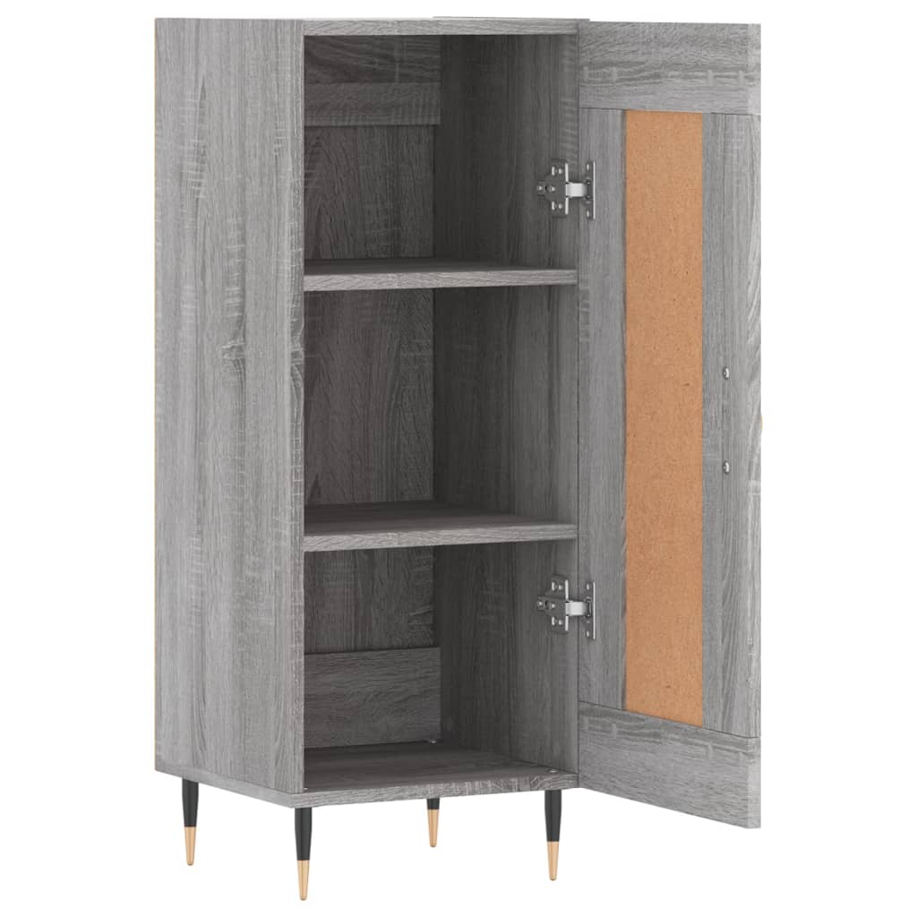 Dressoir 34,5X34X90 Cm Bewerkt Hout Grijs Sonoma Eikenkleurig