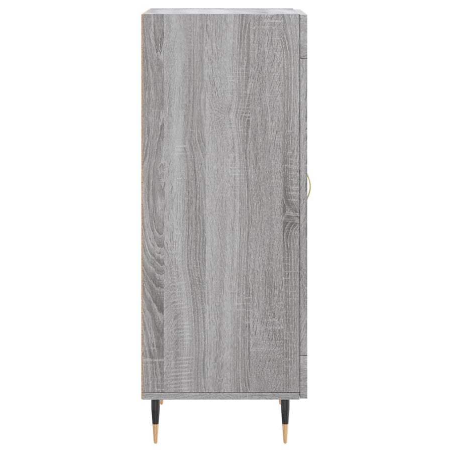 Dressoir 34,5X34X90 Cm Bewerkt Hout Grijs Sonoma Eikenkleurig